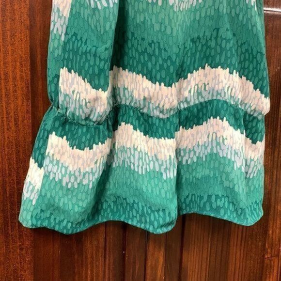 Parker green multicolored tank top blouse size medium - Picture 13 of 14